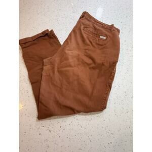 Eddie Bauer Boyfriend Midrise Slim Brown Pants - Size 16